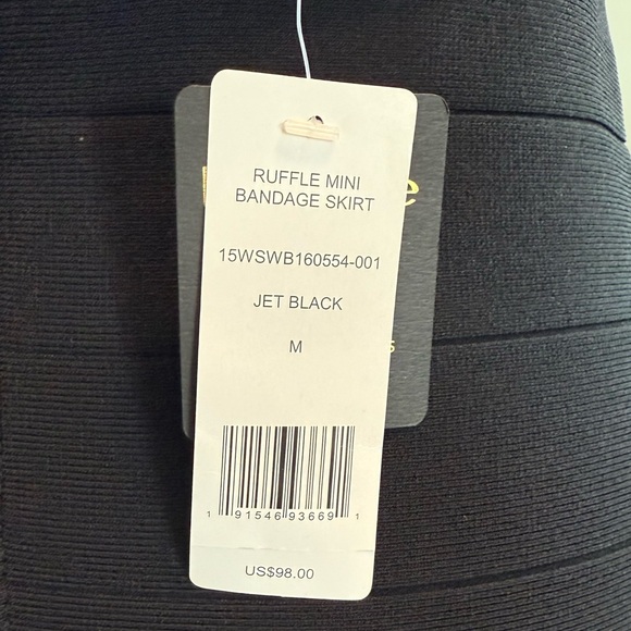 Elegant Bebe Black Ruffle Mini Skirt - Picture 7 of 7
